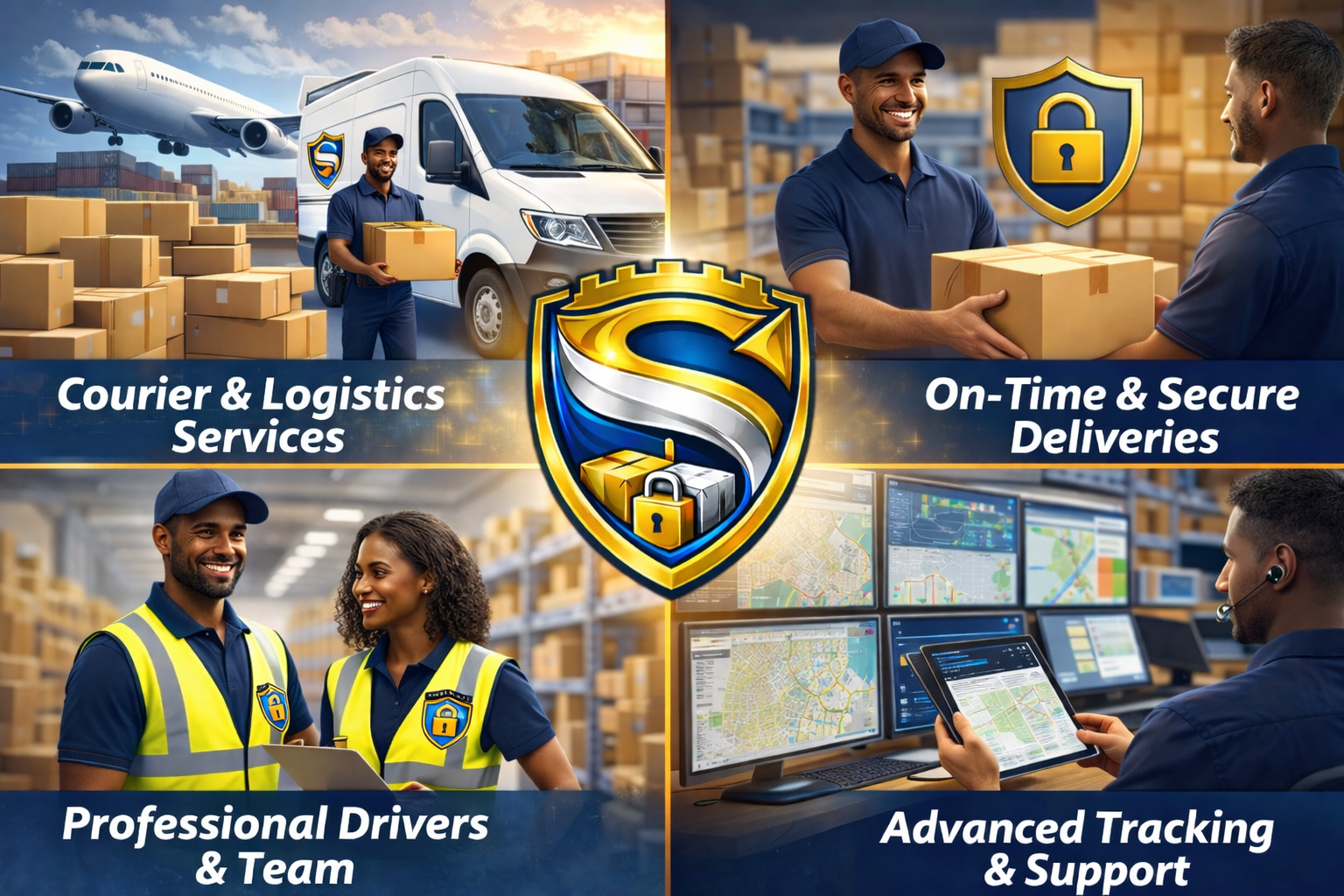 delivery driver handing package