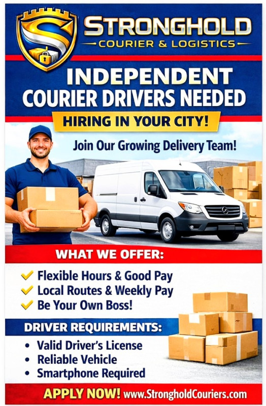 courier getting signature on clipboard